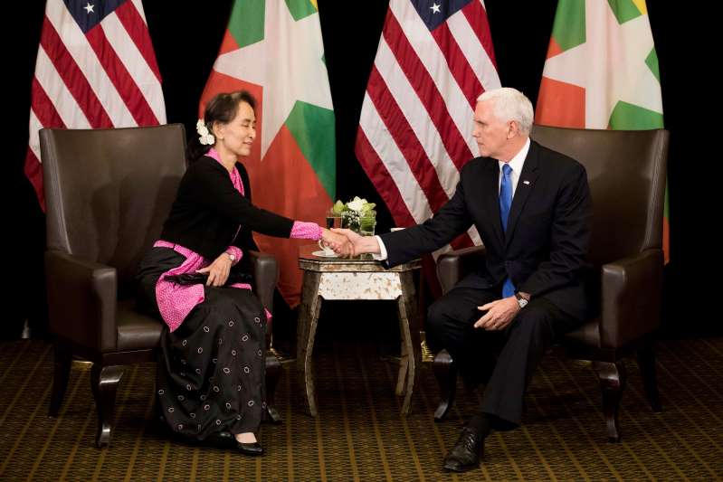 Bà Aung San Suu Kyi bác bỏ chỉ trích của PTT Mike Pence