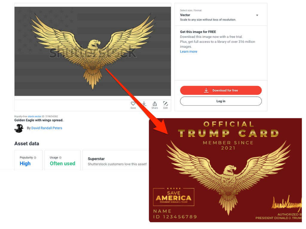Con đại bàng trên thẻ Trump được sử dụng từ kho hình ảnh miễn phí ...