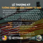 Kính Mời Quý Vị Tham Dự Lễ Thượng Kỳ Tại Hạt Santa Clara – Thứ Hai, Ngày 7 tháng 4, 2025