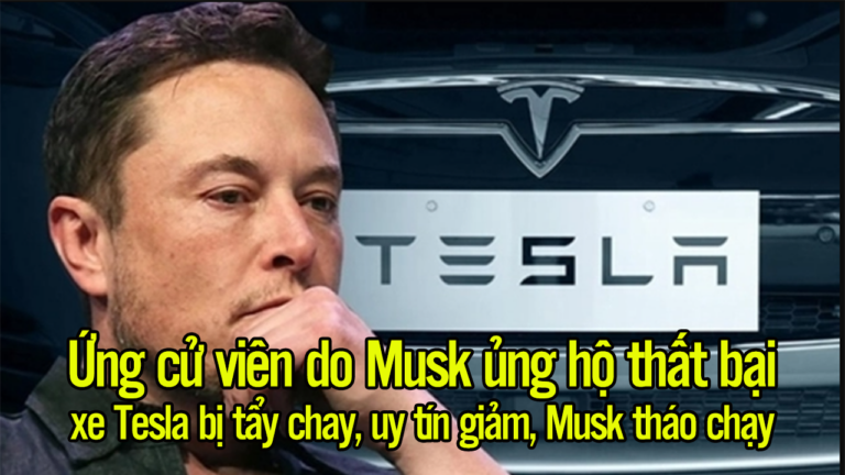 Ứng cử viên do Musk ủng hộ thất bại, xe Tesla bị tẩy chay, uy tín giảm, Musk tháo chạy