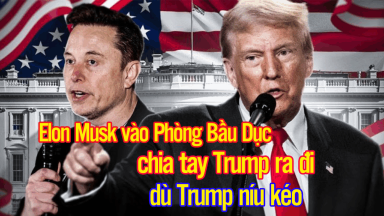 Elon Musk vào Phòng Bầu Dục chia tay Trump ra đi, dù Trump níu kéo!