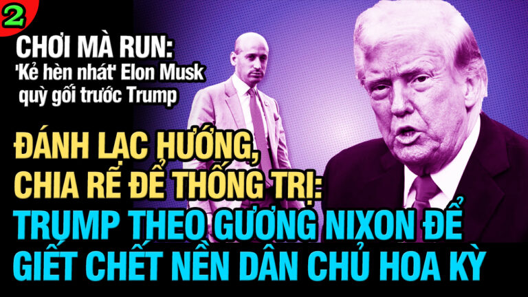 VL2-12.06: CHƠI MÀ RUN: ‘Kẻ hèn nhát’ Elon Musk bị chế giễu khi quỳ gối trước Trump