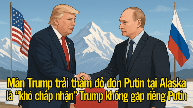 Màn Trump trải thảm đỏ đón Putin tại Alaska là “khó chấp nhận, Trump Không gặp riêng Putin