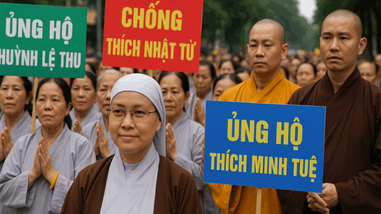 Phật tử cả nước ủng hộ Huyết Lệ Thư, chống Thích Nhật Từ, ủng hộ Thích Minh Tuệ