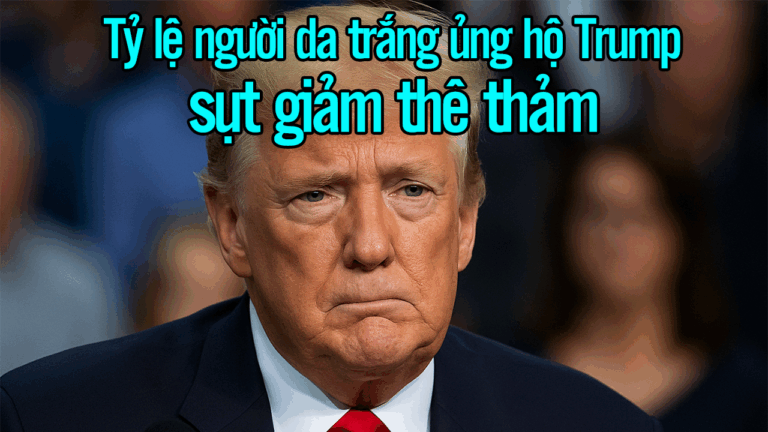 Tỷ lệ người da trắng ủng hộ Trump sụt giảm thê thảm!
