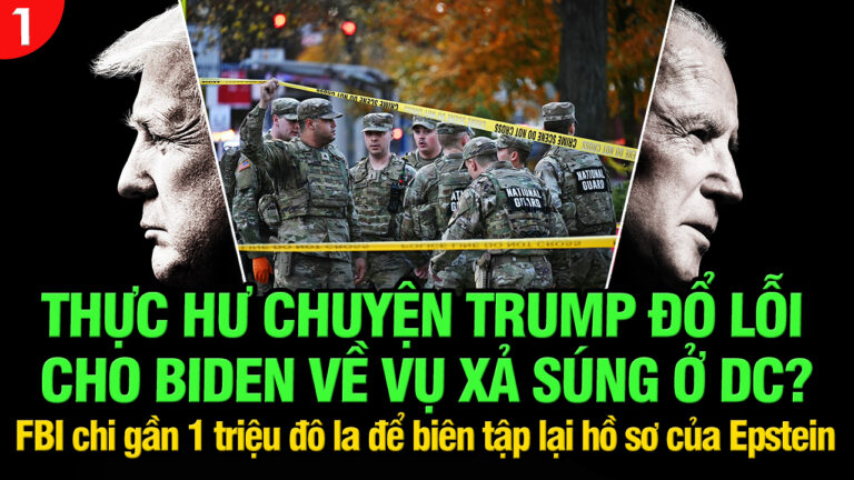 VL1-28.11: Thực hư chuyện Trump đổ lỗi cho Biden về vụ xả súng ở Washington DC?