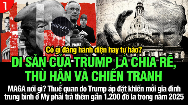 VL1-12.12: Có gì đáng hãnh diện hay tự hào? Di sản của Trump là chia rẽ, thù hận và chiến tranh
