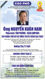 CHƯƠNG TRÌNH TANG LỄ NHÀ BÁO NGUYỄN XUÂN NAM