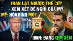 IRAN NÓI ĐANG XEM XÉT ĐỀ NGHỊ HÒA BÌNH MỚI NHẤT CỦA MỸ