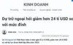 VIỆT NAM CÔNG BỐ 87,6 TỶ MỸ KIM DỰ TRỮ NGOẠI HỐI: CON SỐ GÂY NHIỀU THẮC MẮC