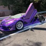 Lamborghini màu tím trị giá 500.000 đô la bốc cháy ở San Jose